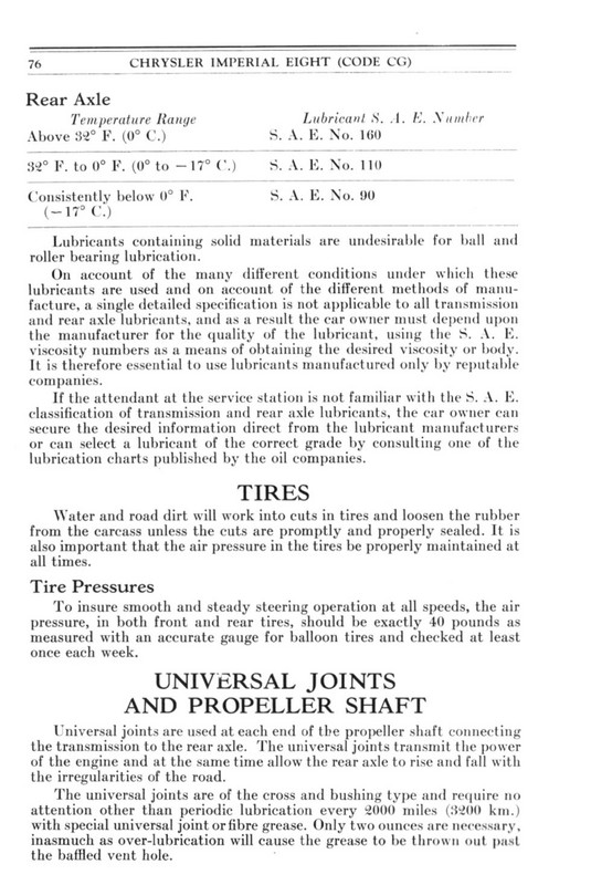 1931 Chrysler Imperial Owners Manual Page 81